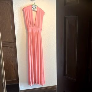 Coral long White House Black Market Dress.